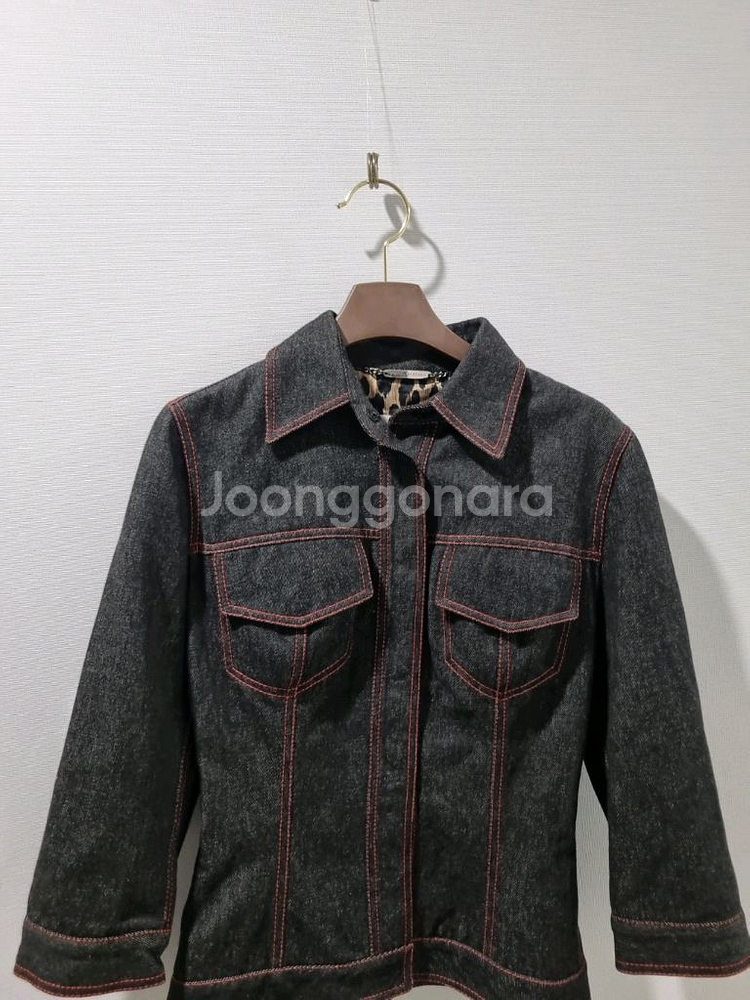 돌체앤가바나 데님 블랙 자켓--1