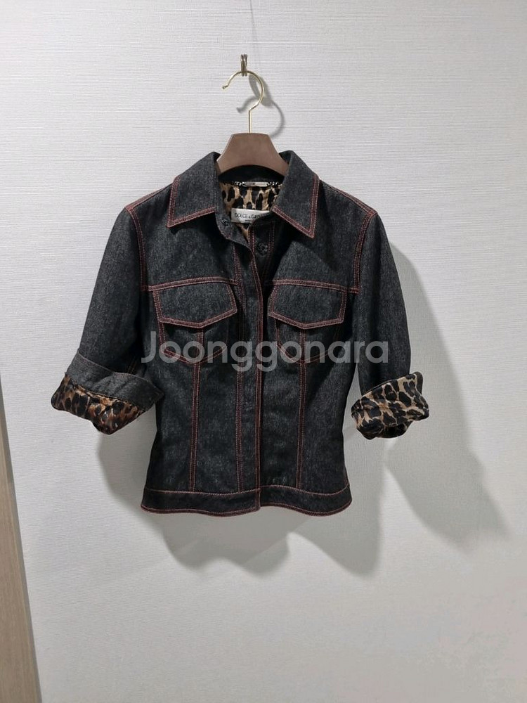 돌체앤가바나 데님 블랙 자켓--7