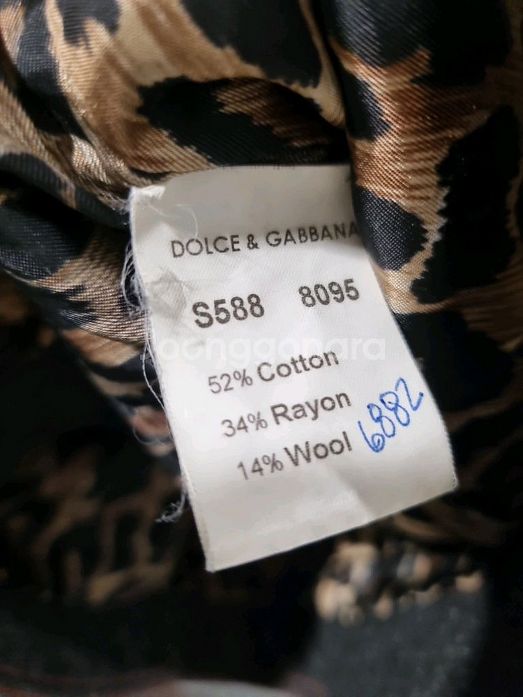 돌체앤가바나 데님 블랙 자켓--4