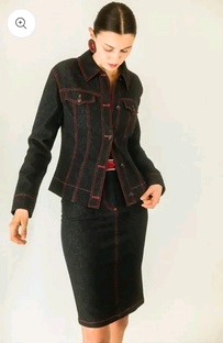 돌체앤가바나 데님 블랙 자켓--8