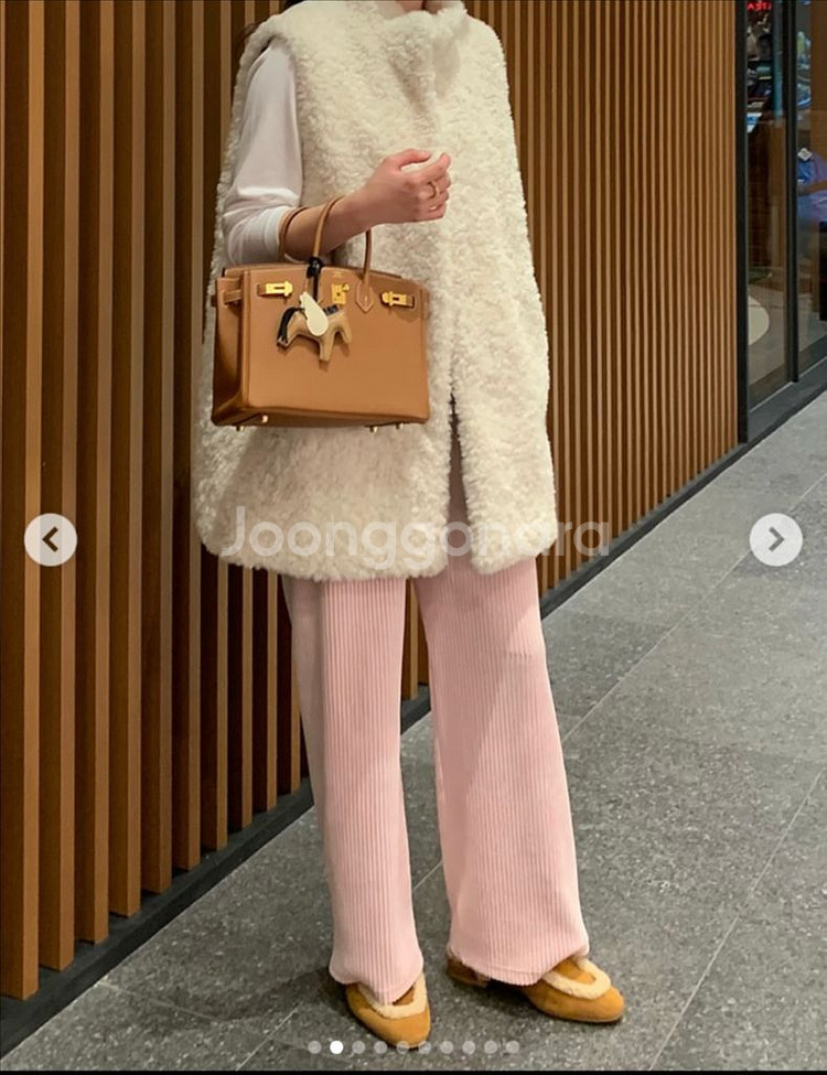 택0 시착만함)리앙쥬양털코트 리앙쥬양털베스트 베스트 아이보리--10