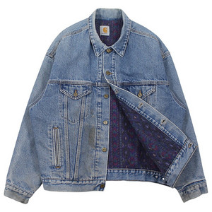 1990s USA 칼하트 J62 DNM 사우스웨스트 워시드 데님 자켓 빈티지 미국제