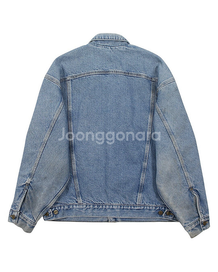 1990s USA 칼하트 J62 DNM 사우스웨스트 워시드 데님 자켓 빈티지 미국제--2