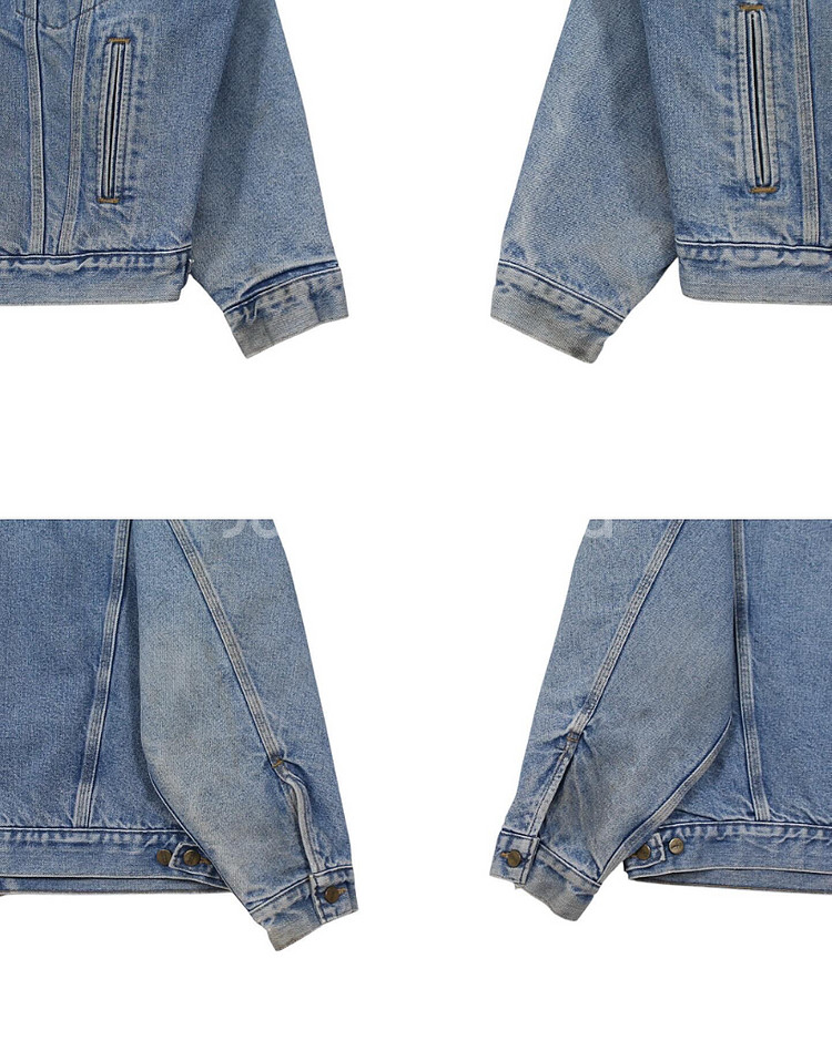 1990s USA 칼하트 J62 DNM 사우스웨스트 워시드 데님 자켓 빈티지 미국제--8