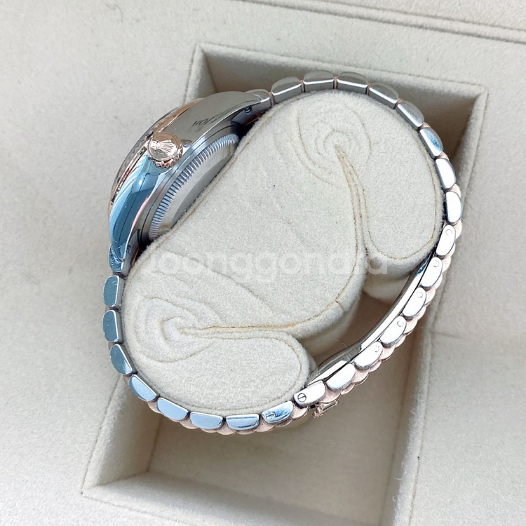 롤렉스 레이디 데이트저스트 핑크 바 인덱스 로즈 골드--1