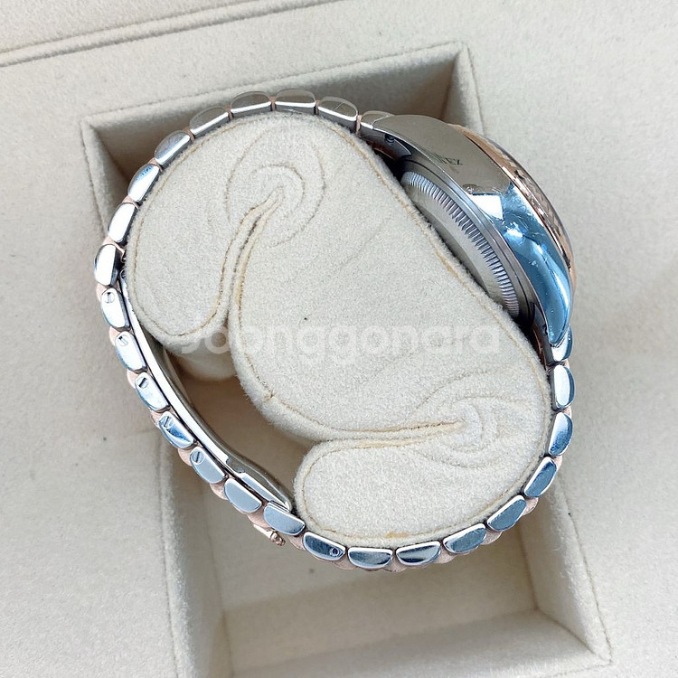 롤렉스 레이디 데이트저스트 핑크 바 인덱스 로즈 골드--2