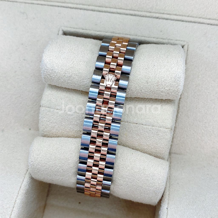 롤렉스 레이디 데이트저스트 핑크 바 인덱스 로즈 골드--3