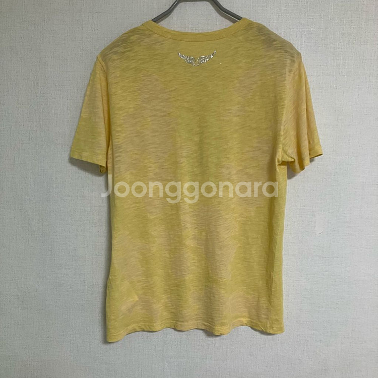 쟈딕앤볼테르 헨리넥 반팔 티셔츠 옐로우--3