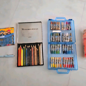 크레파스 색연필 형광팬 연필 닳지않는 연필 물병