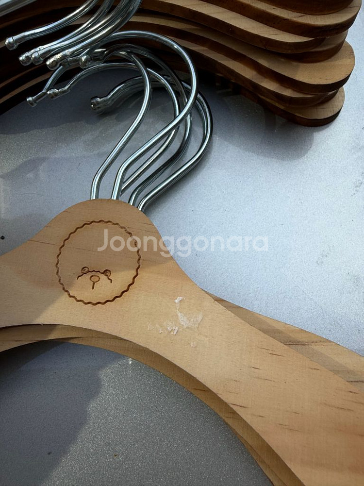 원목 옷걸이 6개 세트--2