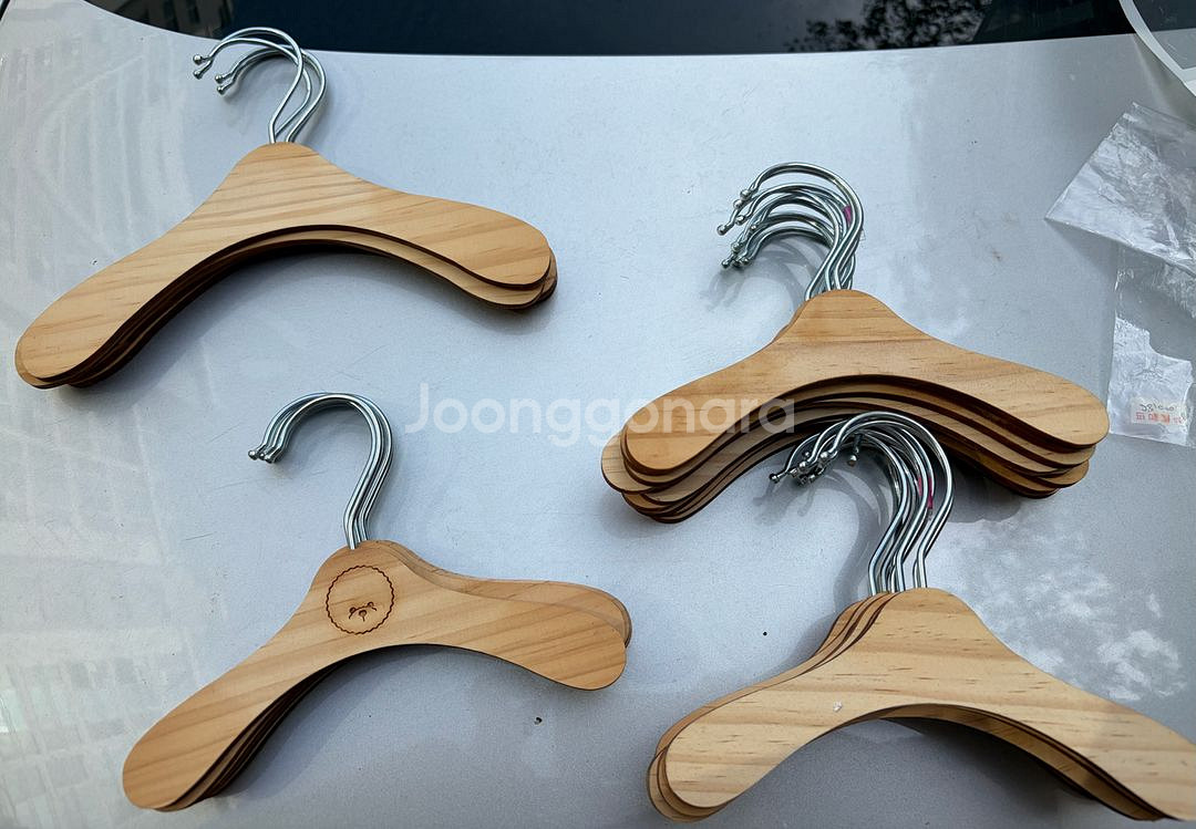 원목 옷걸이 6개 세트--0