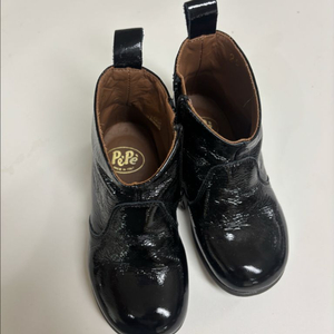 페페 블랙 유광 부츠 25