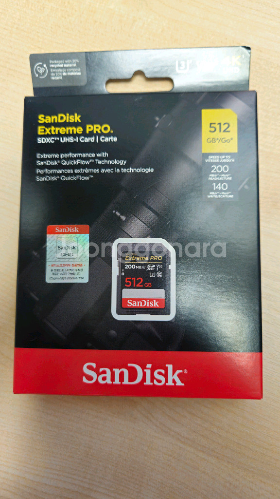 샌디스크 익스트림. 프로512GB V30SD카드팝니다(미개봉)--0