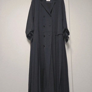 타임 더블 버튼 플리츠 원피스