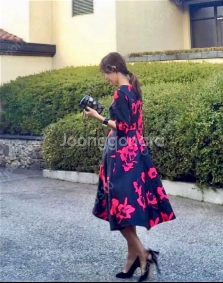 플로럴 패턴 원피스--0