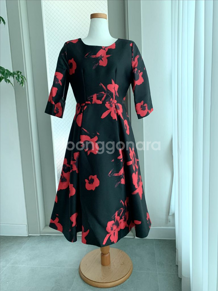 플로럴 패턴 원피스--3