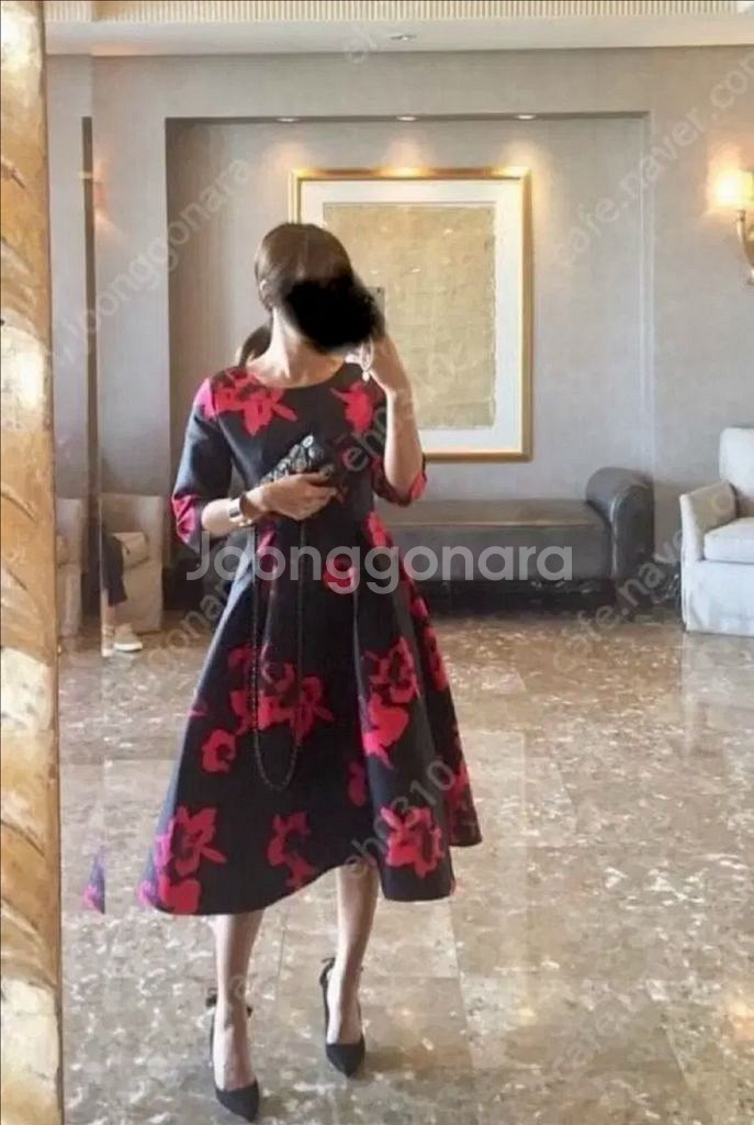 플로럴 패턴 원피스--1