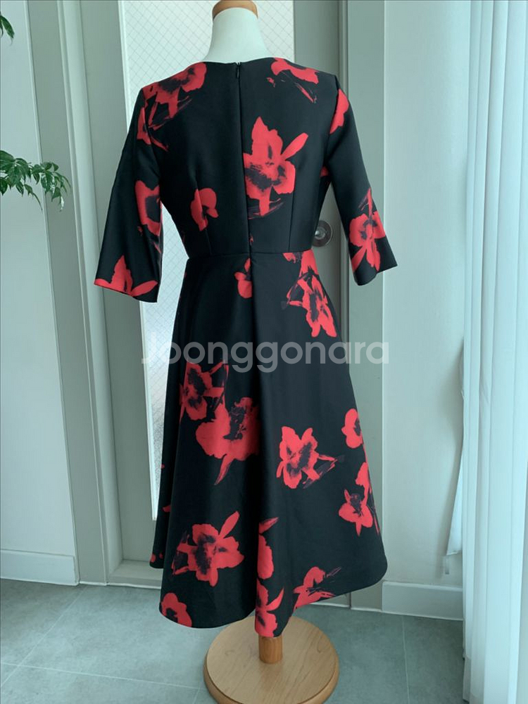 플로럴 패턴 원피스--6