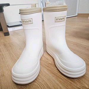 여성 아이보리 썸머 레인부츠 장화