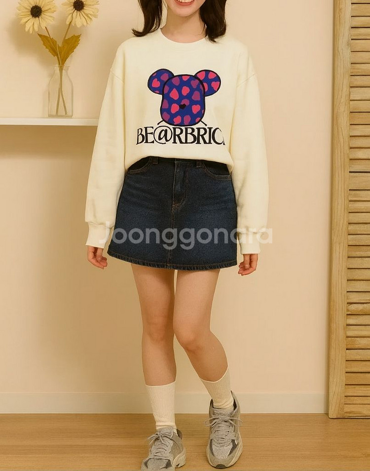 프린팅 여성 맨투맨 티셔츠--0