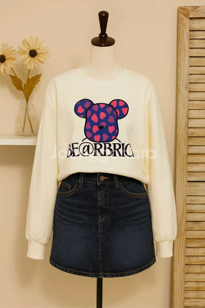 프린팅 여성 맨투맨 티셔츠--7