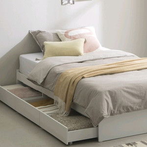 [최저가]수납 무헤드 원목 슈퍼싱글 퀸 매트리스 침대