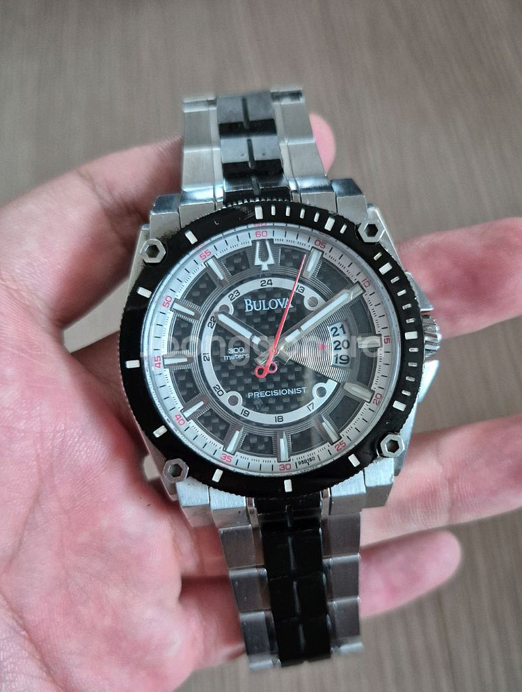 46mm 부로바 프리시저니스트 300m 다이버 282khz 초정밀 시계--0