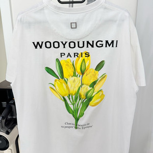 우영미 플라워 백로고 반팔 44 22ss