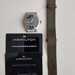 해밀턴 카키필드 메카니컬(수동) 38mm 시계