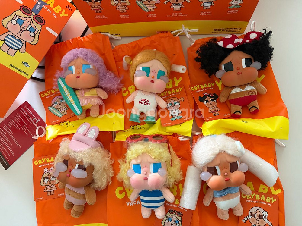 팝마트정품)신상 팝마트 정품 크라이베이비 휴가 일기 시리즈 인형 키링--2