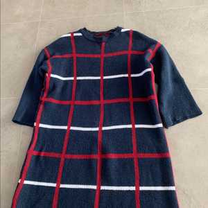 10부 소매,도톰한니트,루즈핏 니트,니트 원피스,체크