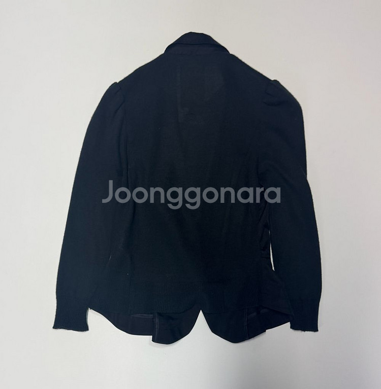 여성 오즈세컨 니트 소매 블랙 크롭 자켓 44--1