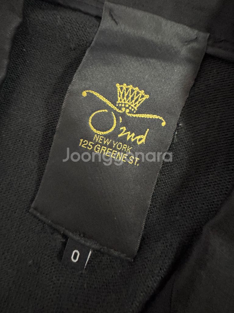 여성 오즈세컨 니트 소매 블랙 크롭 자켓 44--2