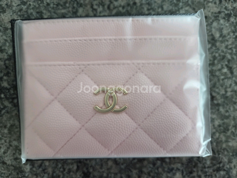 샤넬 캐비어 퀼팅 카드지갑--1
