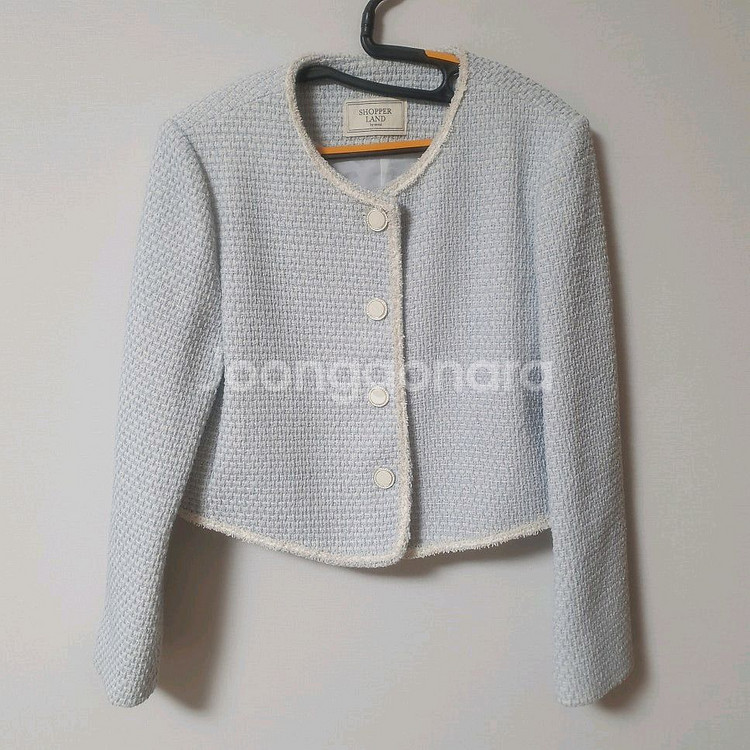 쇼퍼랜드 스프링 브리즈 트위드 자켓 스카이블루 / 베니토 아뜨랑스 로엠 리얼코코 케이클럽 스파오 가내스라 슬로우앤드--8