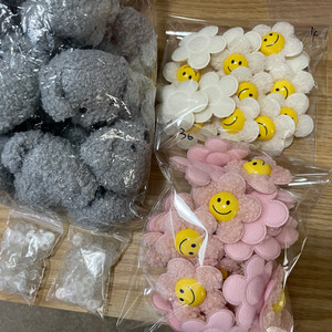 강아지얼굴봉제인형, 푸들봉제인형, 스마일털꽃, 지비츠재료