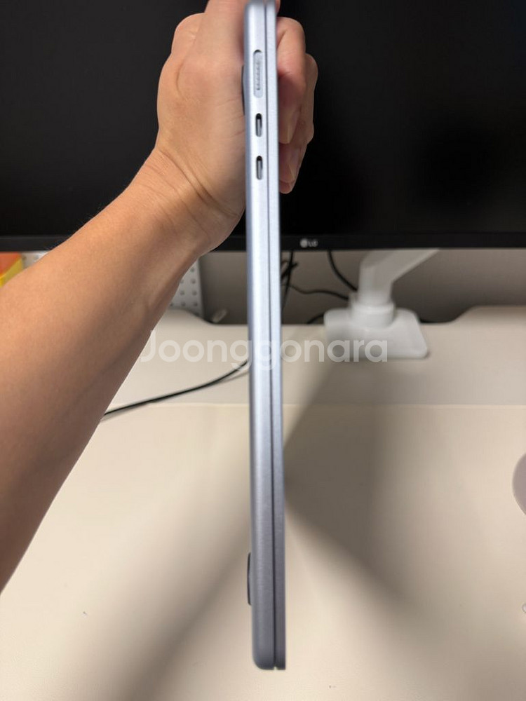 M4 맥북에어 15인치 512g 16g 스카이블루 배터리사이클 4 박스풀셋--3