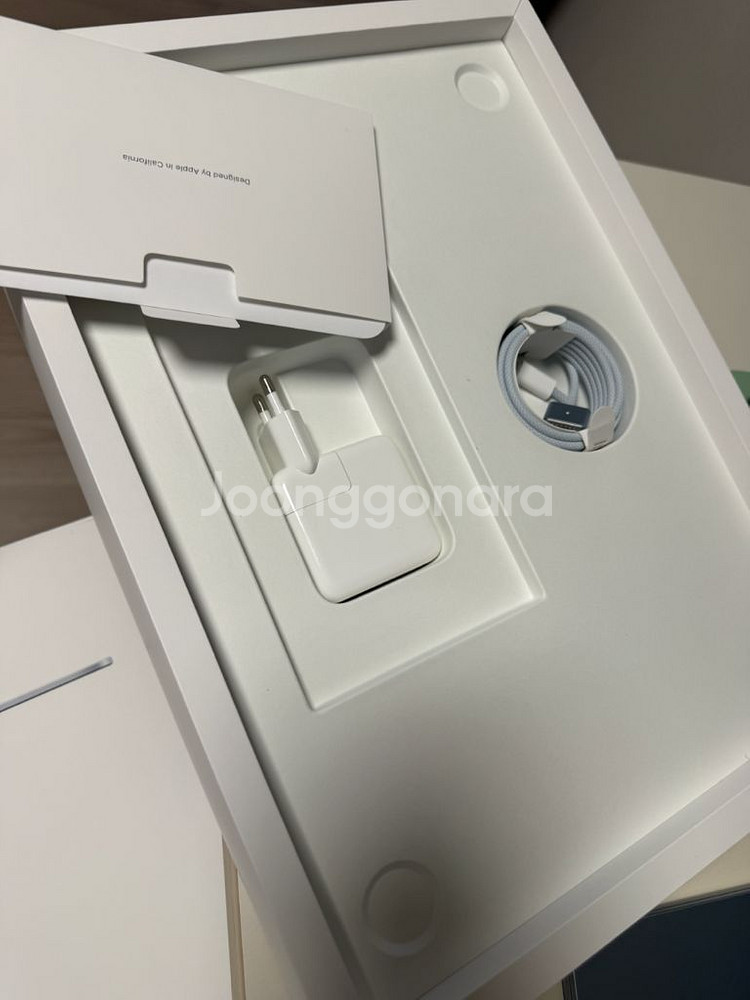 M4 맥북에어 15인치 512g 16g 스카이블루 배터리사이클 4 박스풀셋--8