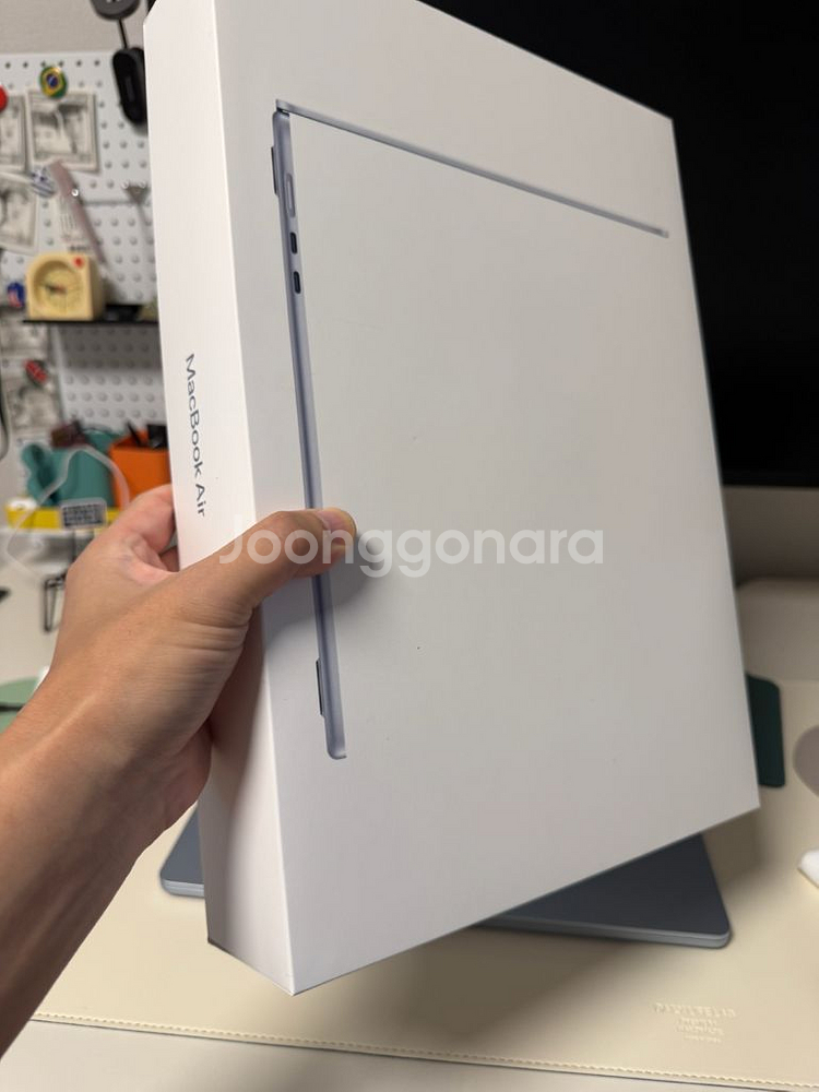 M4 맥북에어 15인치 512g 16g 스카이블루 배터리사이클 4 박스풀셋--7