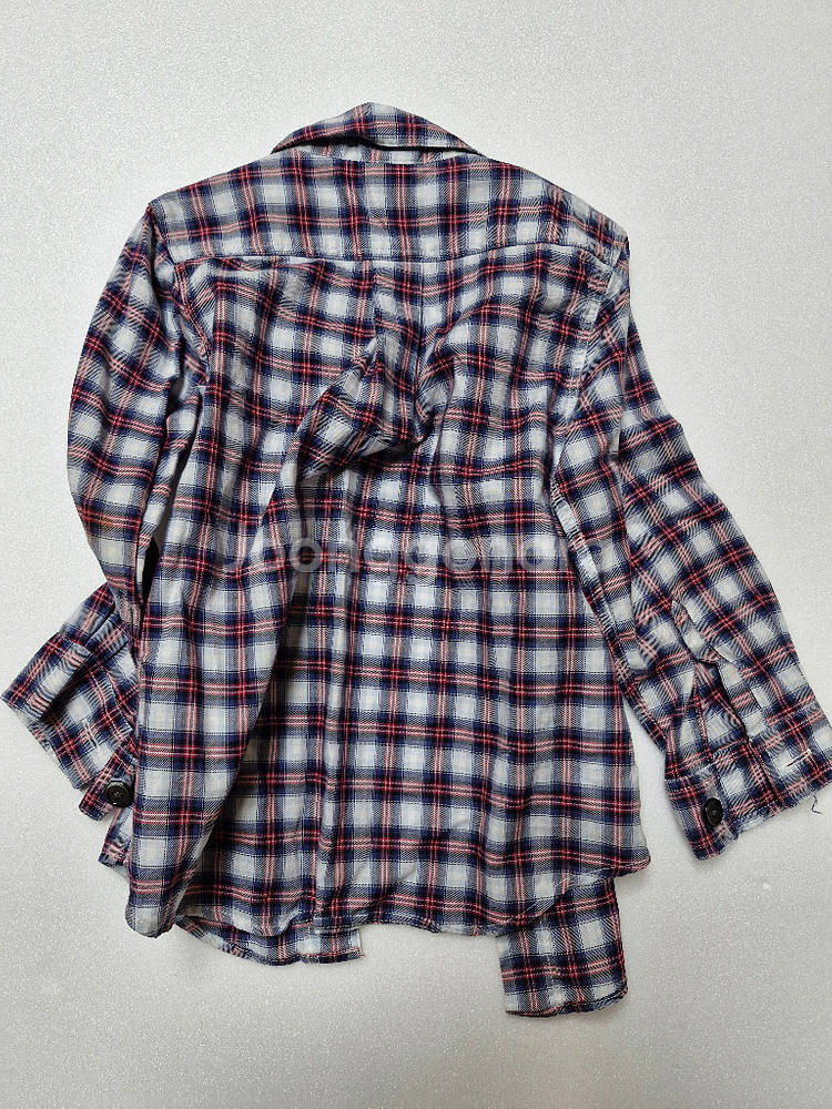 봉통 남아 체크셔츠 (100)--4