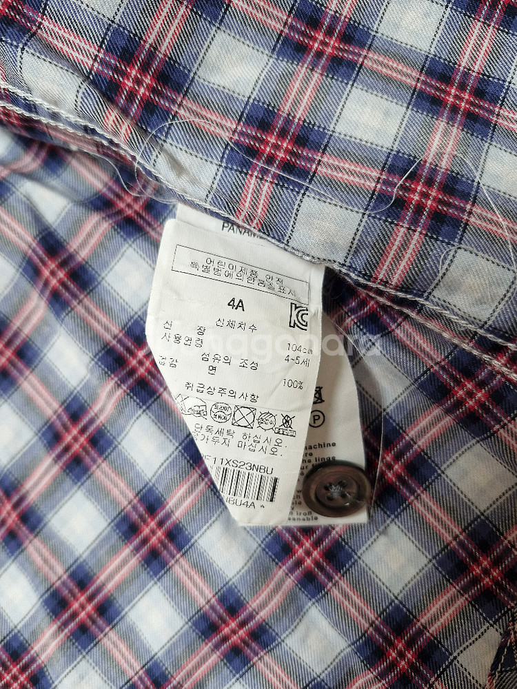 봉통 남아 체크셔츠 (100)--6