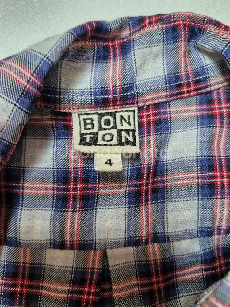 봉통 남아 체크셔츠 (100)--5