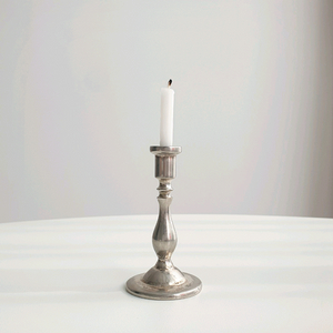 영국 빈티지 미니 실플 촛대, 실버 플레이트 캔들홀더