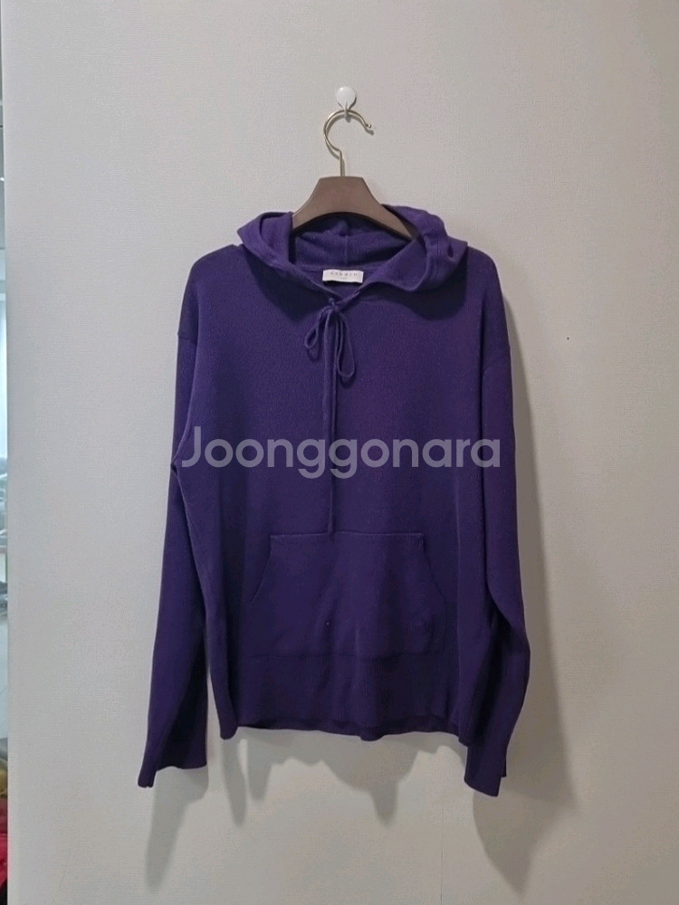 SANDRO 퍼플 니트 후드티--0
