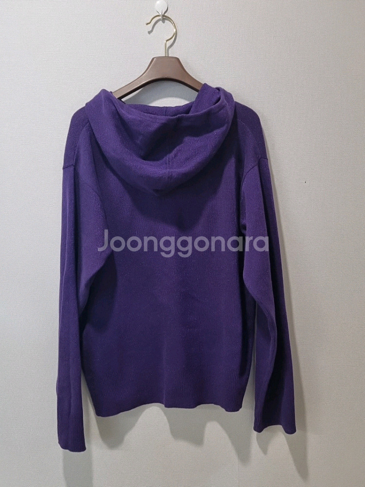 SANDRO 퍼플 니트 후드티--5