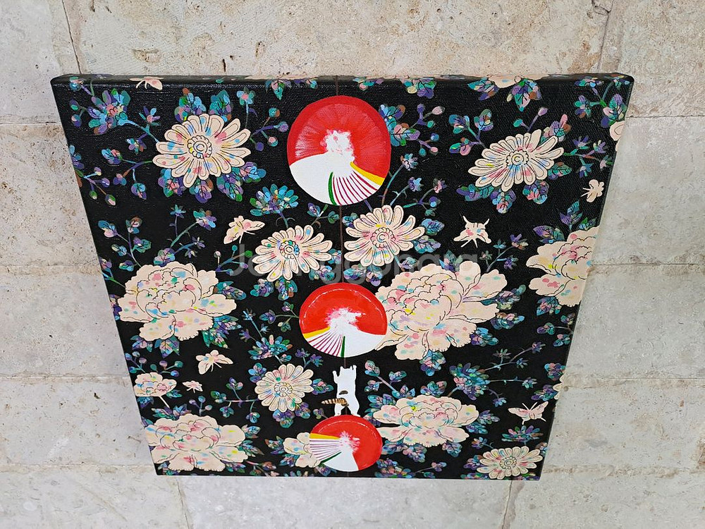 고양이와 자개장 아크릴 그림액자입니다--4