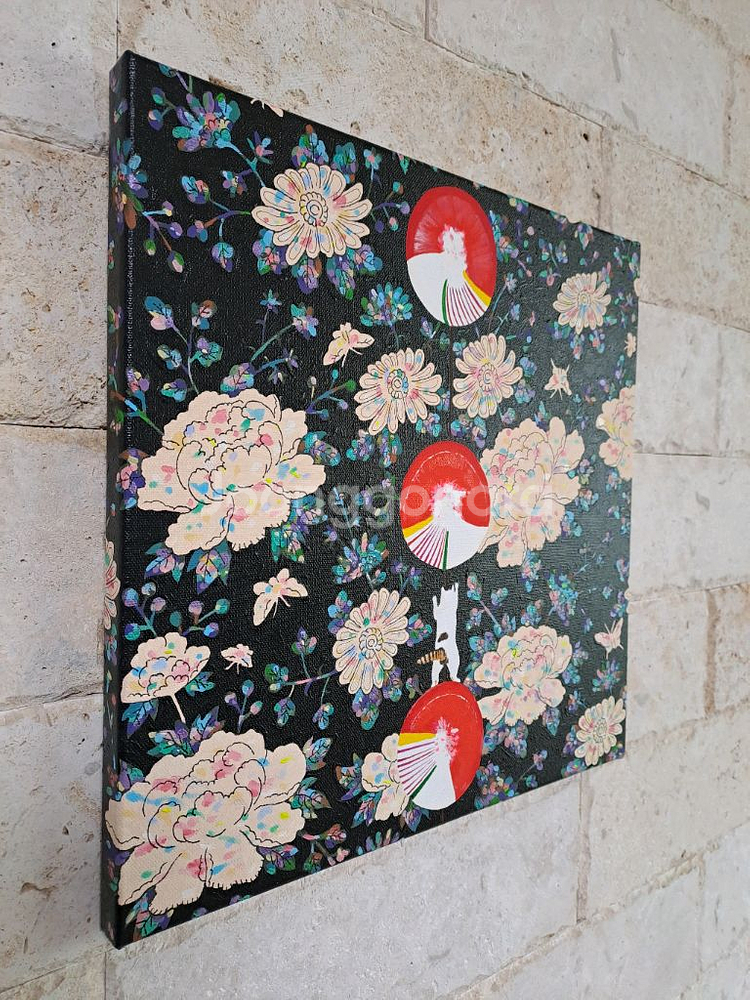 고양이와 자개장 아크릴 그림액자입니다--1