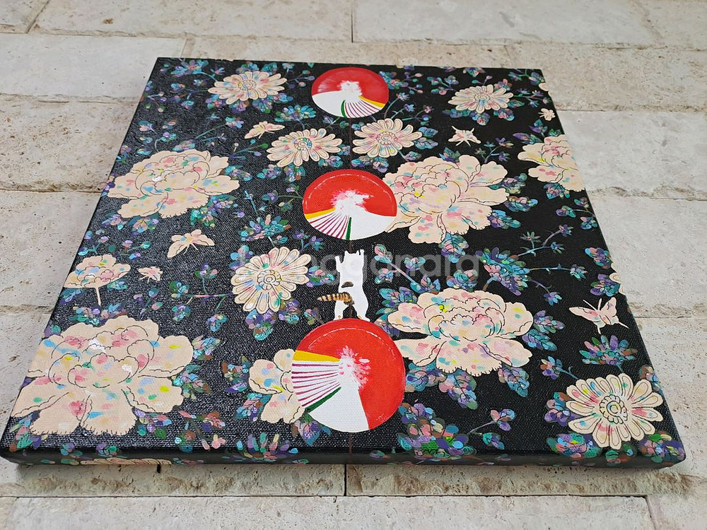 고양이와 자개장 아크릴 그림액자입니다--3