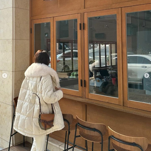 에바빈 evabin 심쿵 리얼폭스 구스다운 패딩 - M size (44-55반)