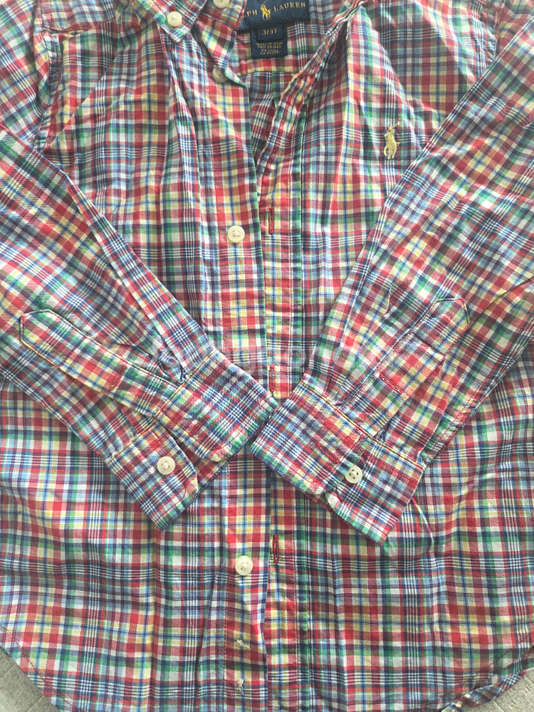 남아 110싸이즈 (폴로, 리바이스)체크 셔츠(택포)--2